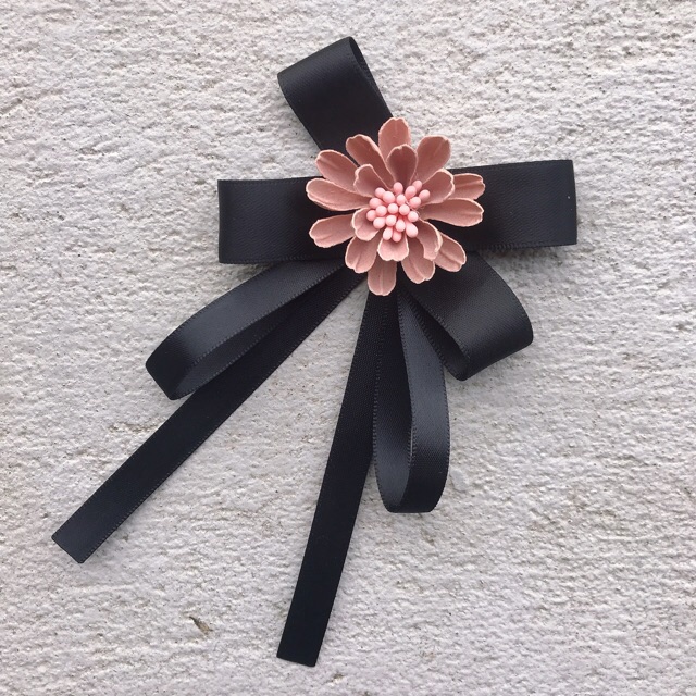 Tag Nơ Cài Cổ Áo Sơ Mi Hoa Cúc Dạ Phối Ruy Băng Satin [Hann Handmade - Hoa Cài  Áo, Phụ Kiện Thời Trang Sỉ] | Lazada.Vn