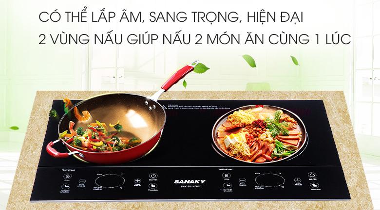 Bếp hồng ngoại đôi sanaky snk-201hgw