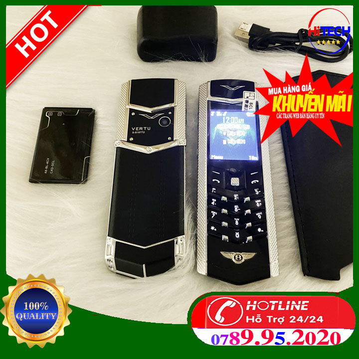 Điện thoại vertu v9 cao cấp tặng kèm bao da + 2 pin