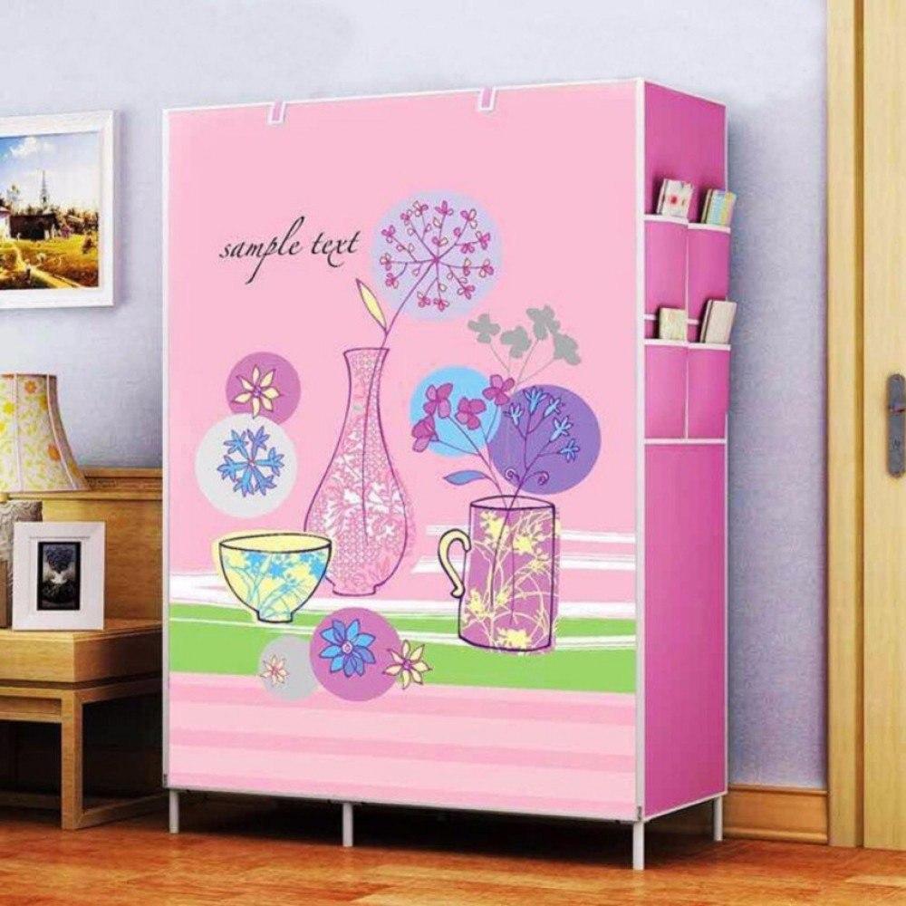 [HÀNG LOẠI TỐT NEW 2020] Tủ vải quần áo, Tủ quần áo cao cấp, Tủ treo quần áo 3D 2 buồng 6 ngăn siêu bền , 2 màu đẹp dễ sử dụng xanh dương và hồng
