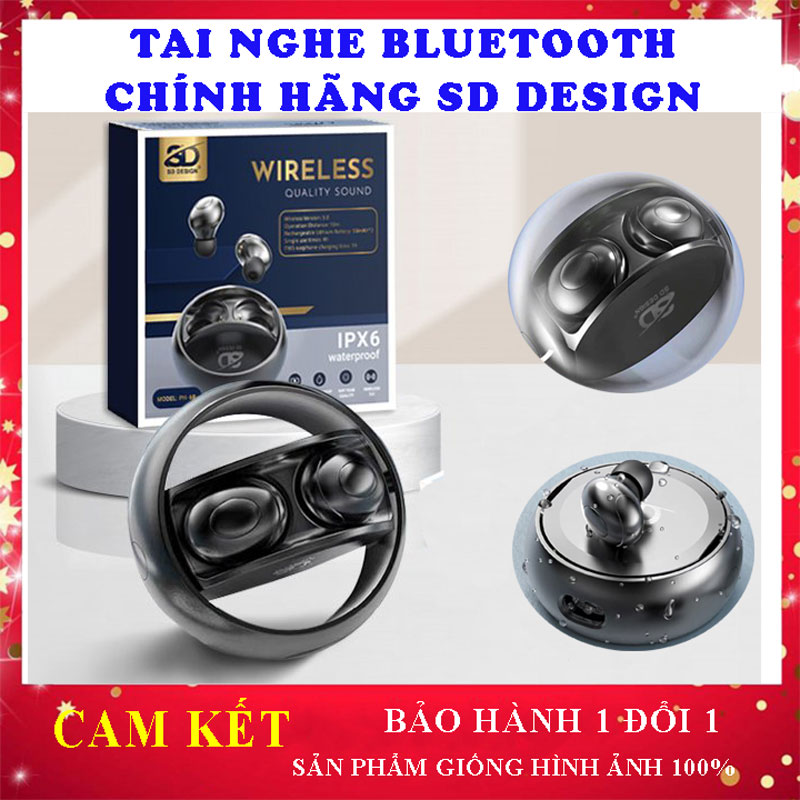 Tai Nghe Bluetooth PH 68 SD Desing - Tai Nghe Không Dây Chính Hãng, Bảo Hành 12 tháng, pin trâu,Wireless, Tay ghe xịn.