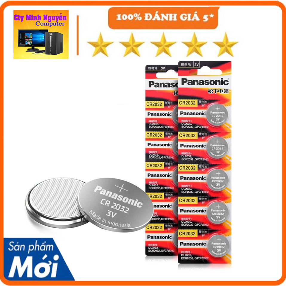 Pin cúc áo cr2032 3v lithium vỉ 5 viên dùng cho remote