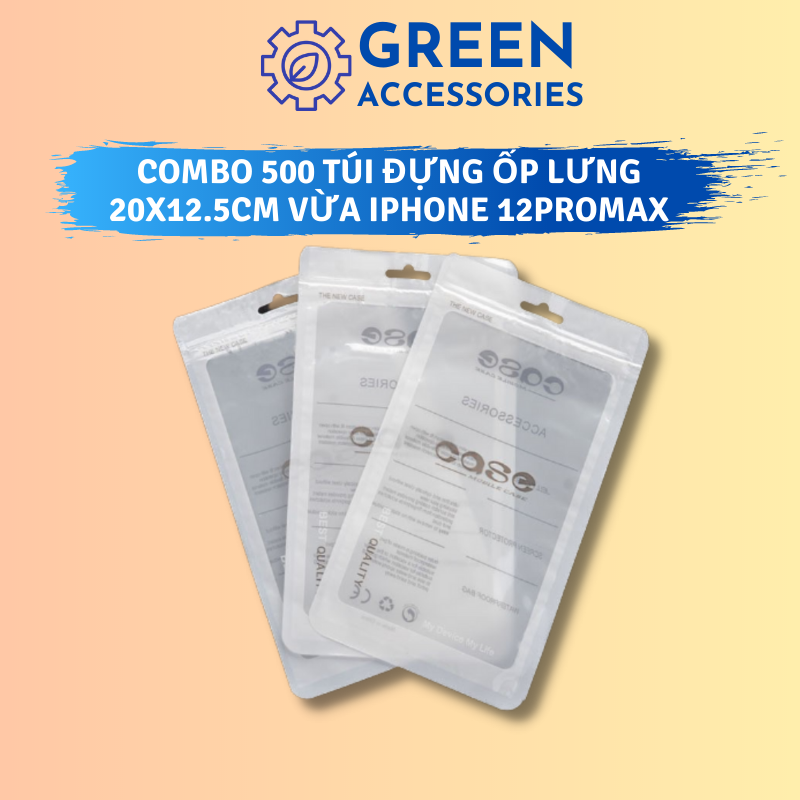 Combo 500 Túi zip cao cấp để ốp lưng điện thoại size lớn 12x20.5cm