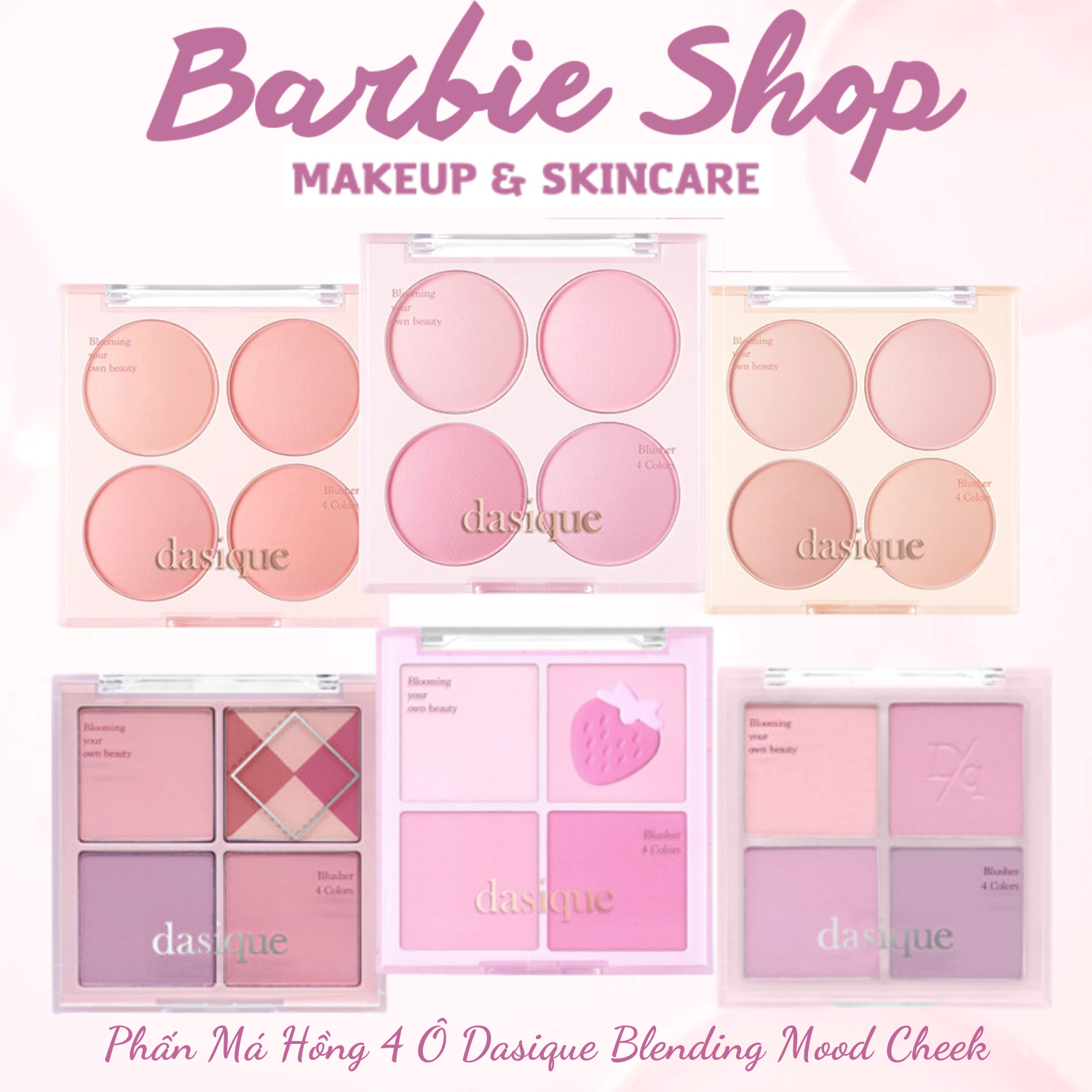 Phấn má hồng 4 ô dasique blending mood cheek 11.4g