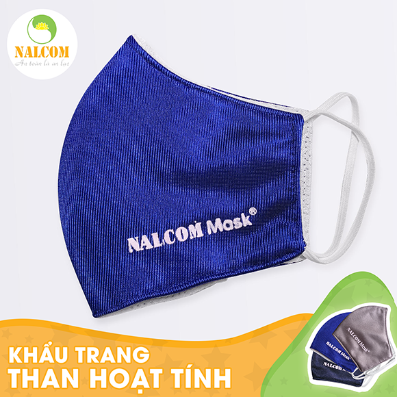 [HCM]KHẨU TRANG VẢI THAN HOẠT TÍNH NALCOM MASK 4 LỚP KHÁNG KHUẨN CHỐNG BỤI CHỐNG NẮNG. (NOTE MÀU Ở PHẦN GHI CHÚ)