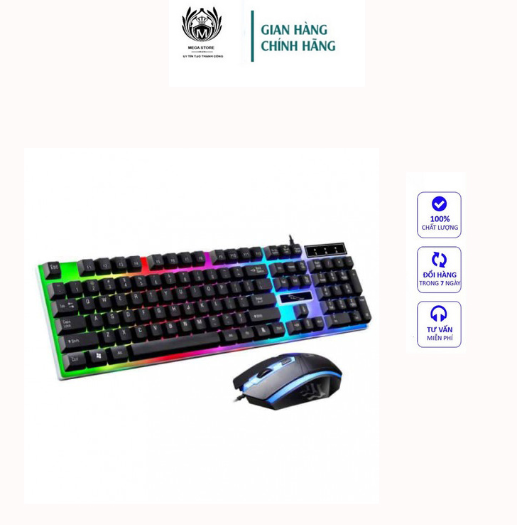 Combo bàn phím giả cơ G21 + Chuột Gaming - Bộ bàn phím giả cơ và chuột game dành cho game thủ G21 led đa màu