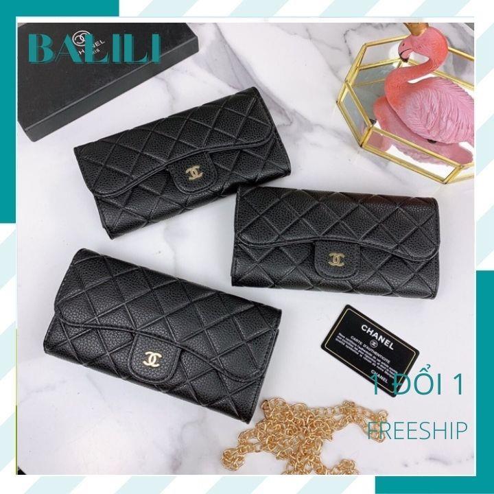 Stv15-ví dài chanel cao cấp-màu đen-freeship-balili