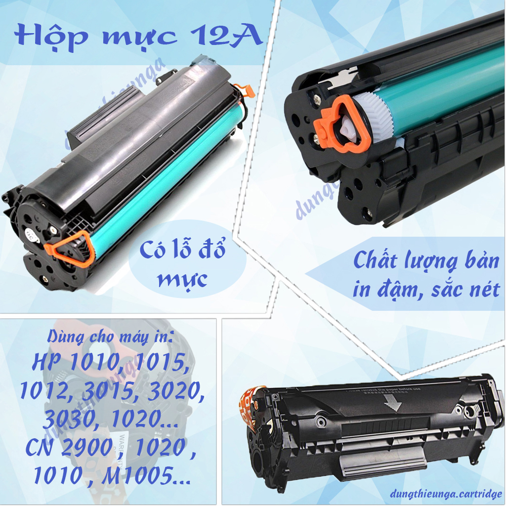 Hộp mực 12a - cartridge dùng chung máy in 2900 - 3000
