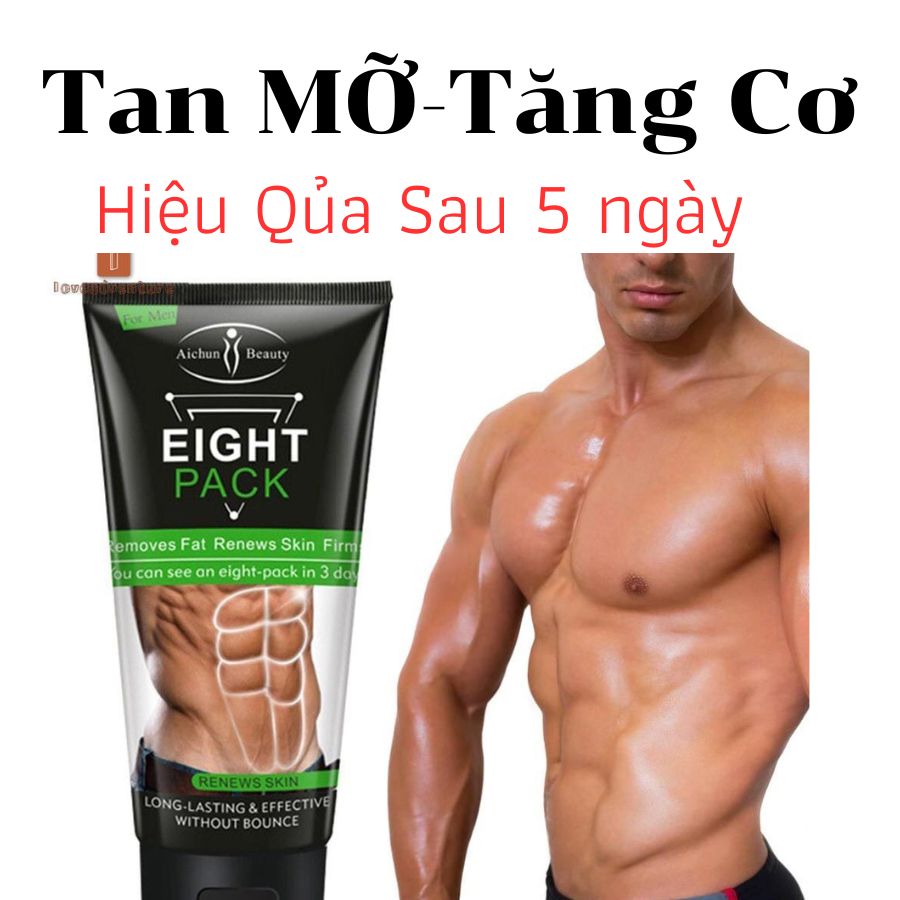 Kem tan mỡ bụng tăng cường cơ bụng kem tăng cơ bụng eight pack aichun beauty 80gr đốt cháy mỡ thừa