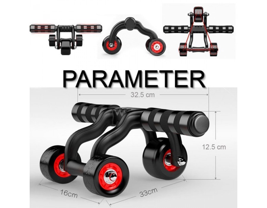 CON LĂN TẬP CƠ BỤNG 4 BÁNH THÁI LAN - DỤNG CỤ TẬP THỂ DỤC TẠI NHÀ - CON LĂN