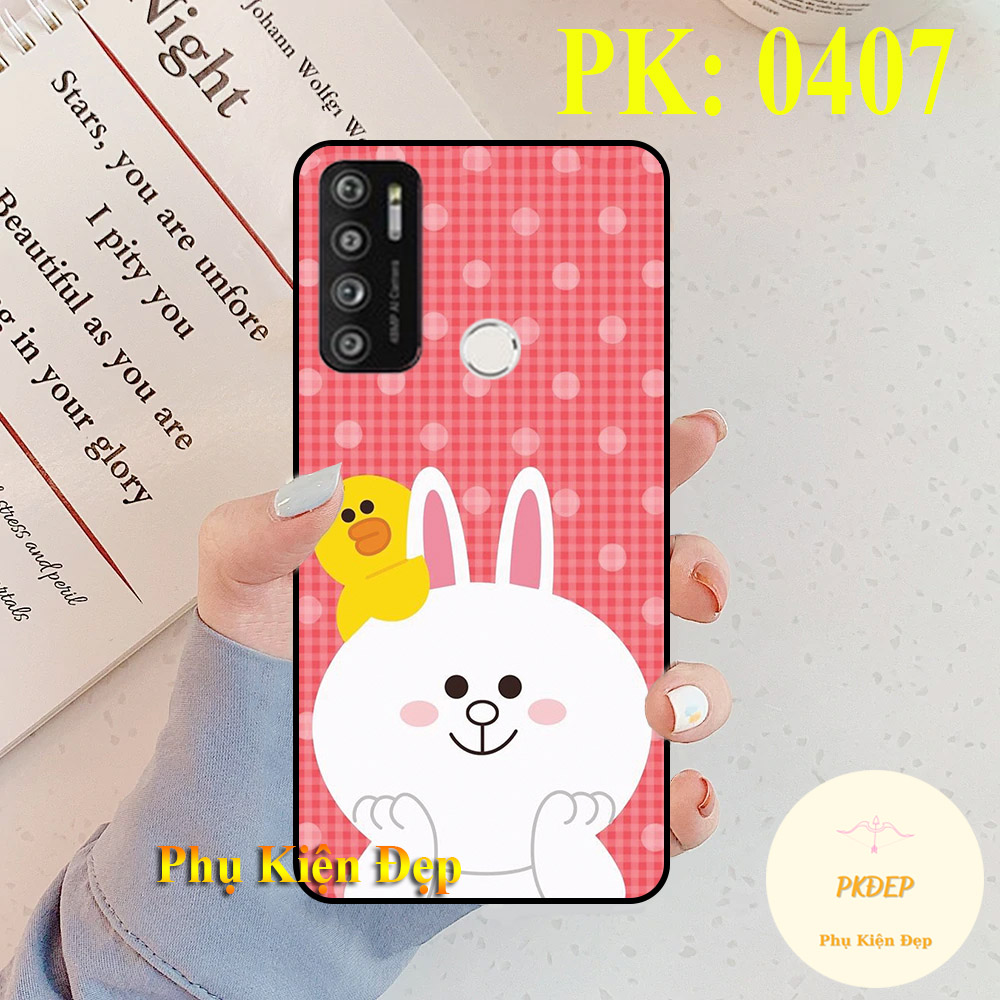 [HCM]Ốp lưng Vsmart Live 4 - Ốp dẻo đen in hình Thỏ Cute
