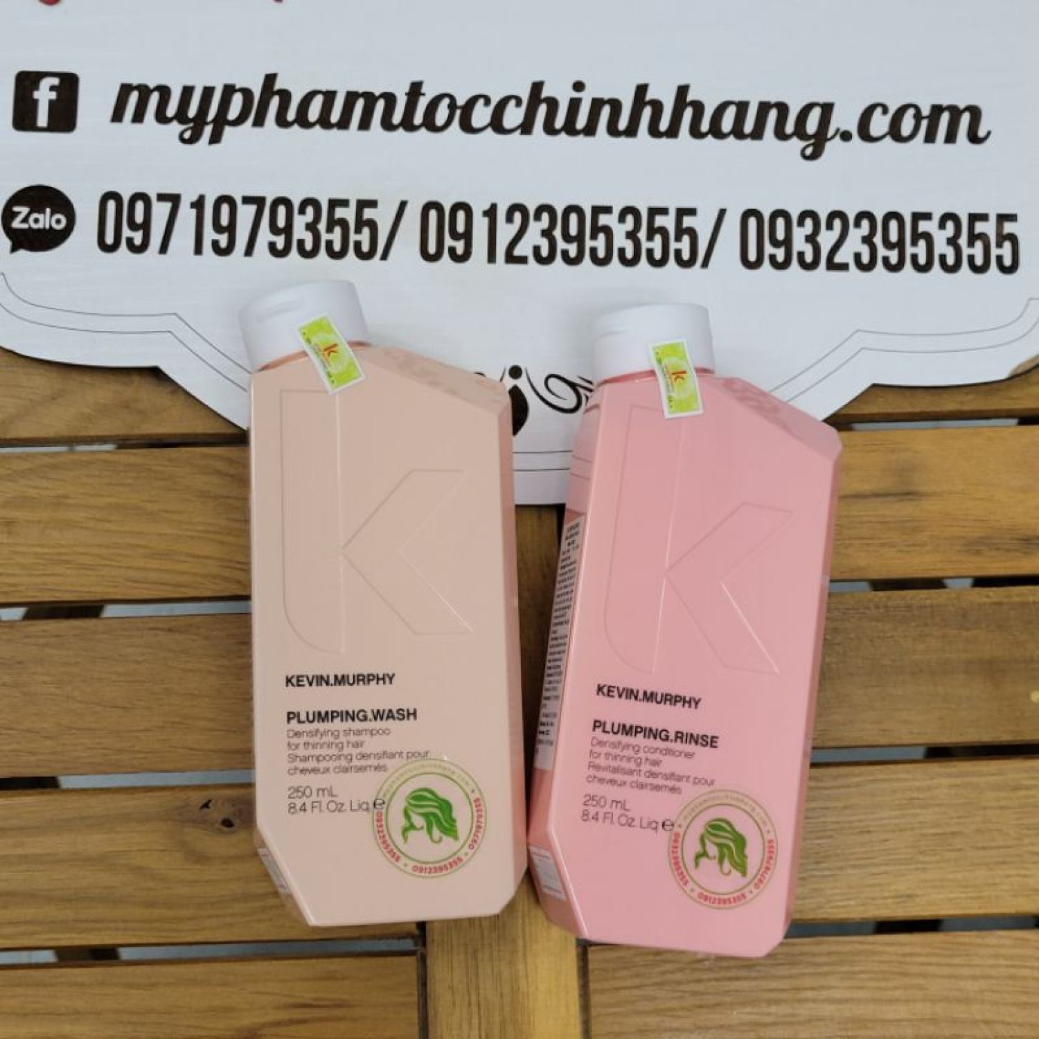 Cặp dầu gội xả cho tóc ít, mỏng, rụng kevin murphy plumping 250ml