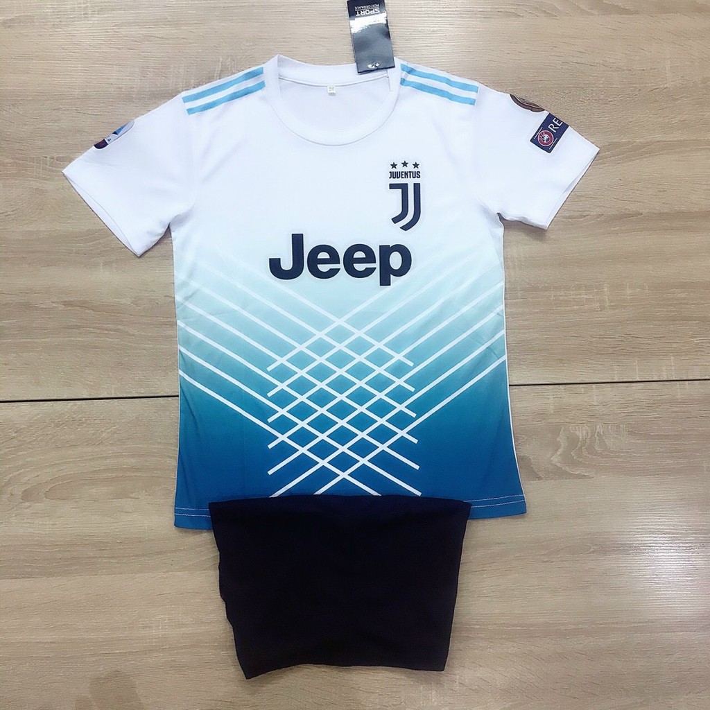Bộ quần áo bóng đá trẻ em từ 13-45kg câu lạc bộ Juventus các màu