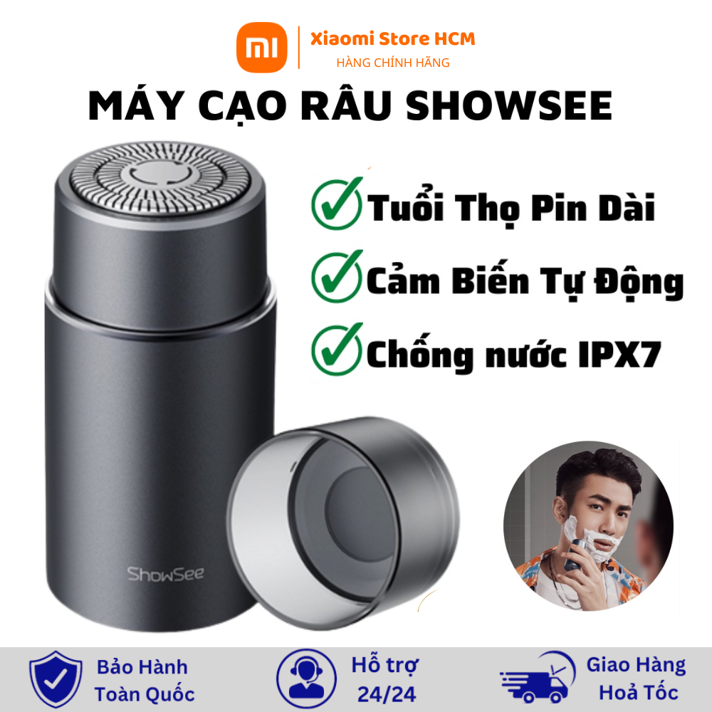 Máy Cạo Râu Xiaomi ShowSee F101 Lưỡi Thay Thế Chống Nước IPX7 Cảm Biến Thông Minh Thiết Kế Nhỏ Gọn Nắp bảo vệ từ tínhsạc nhanh trong 1p Bảo hành 2 năm