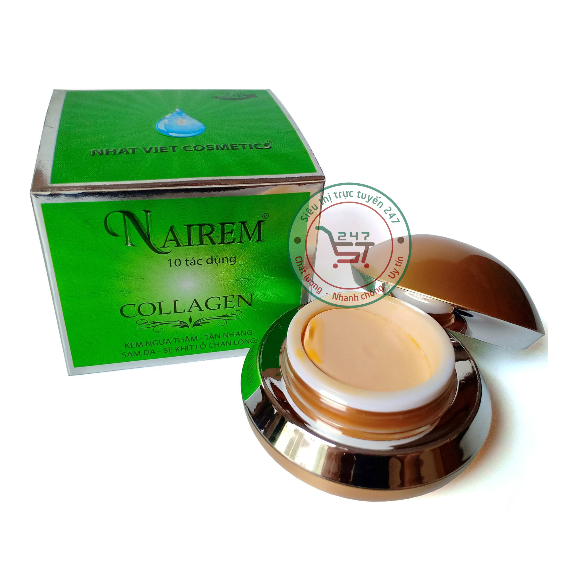 Kem ngừa thâm Tàn nhang Sạm da Se khít lỗ chân lông NaiRem 25g (Xanh)Siêu thị trực tuyến 247