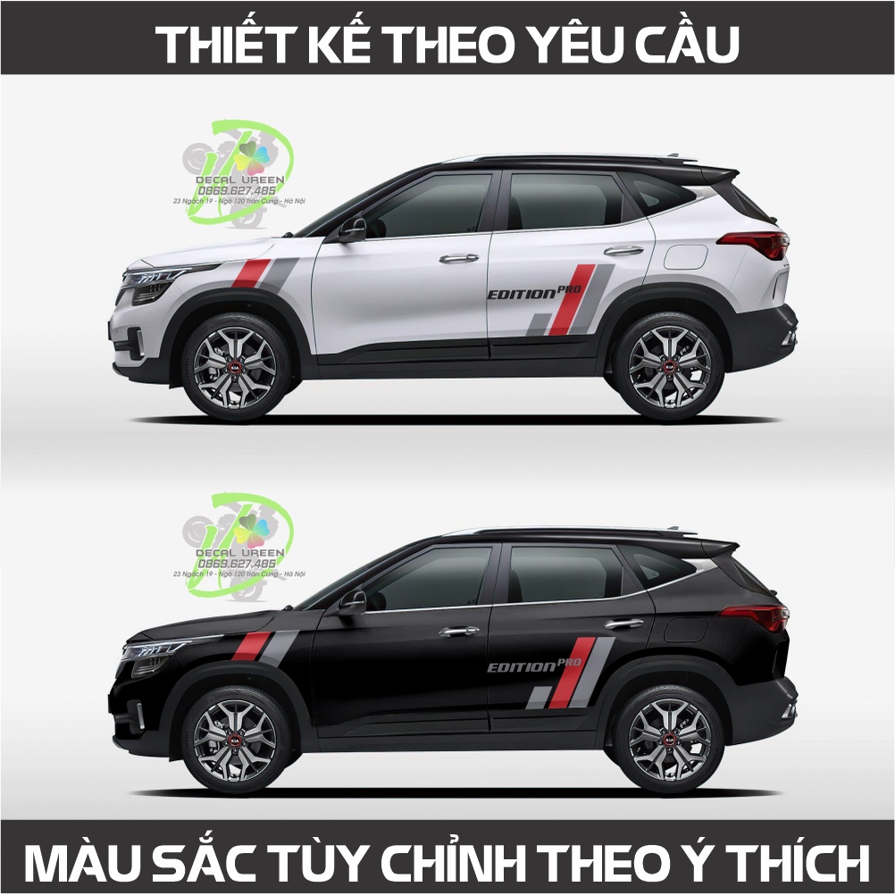 Decal tem xe seltos mẫu 013