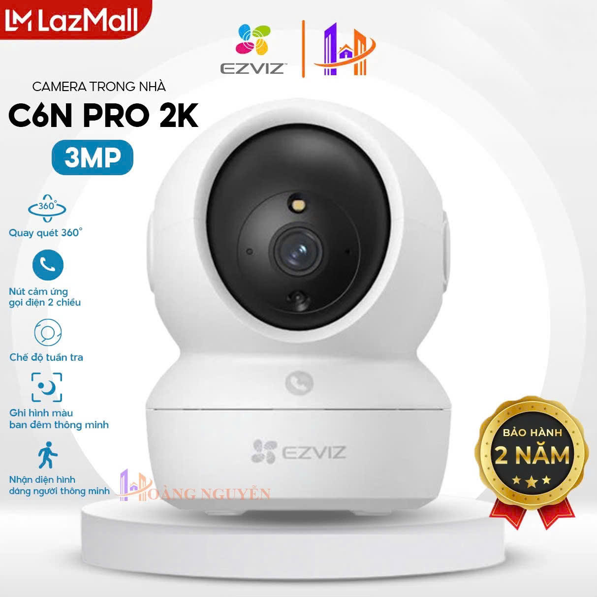 Camera Quan Sát EZVIZ C6N 1080p - Xoay 360 Độ, Hồng Ngoại Thông Minh