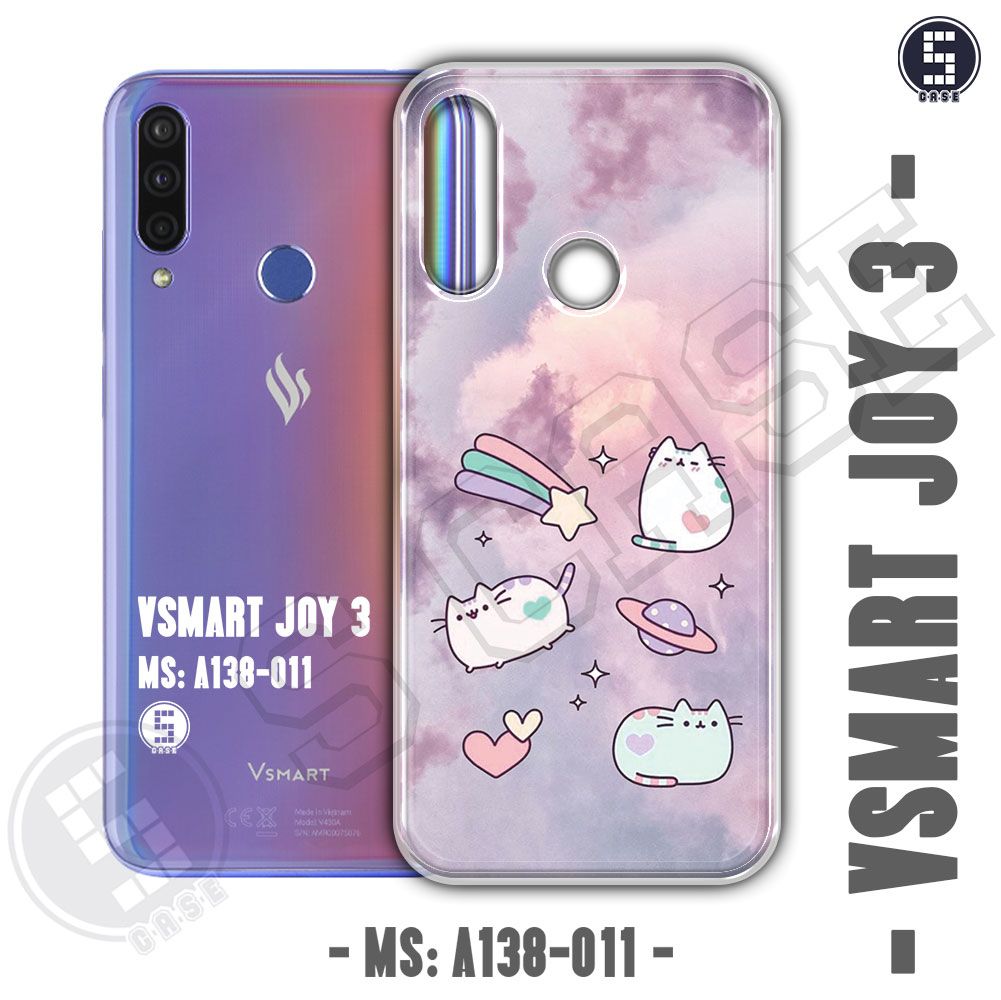Ốp cho vsmart joy 3 hình cute cat a138-011