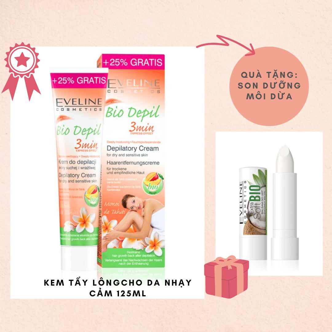 Kem tẩy lông bio depil eveline hữu cơ các vùng 125ml