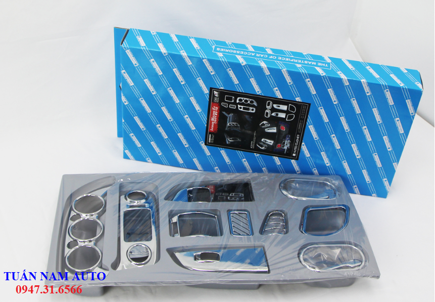 Ốp nội thất bên trong k200 kia mạ xi crôm auto clover hàn quốc cao cấp