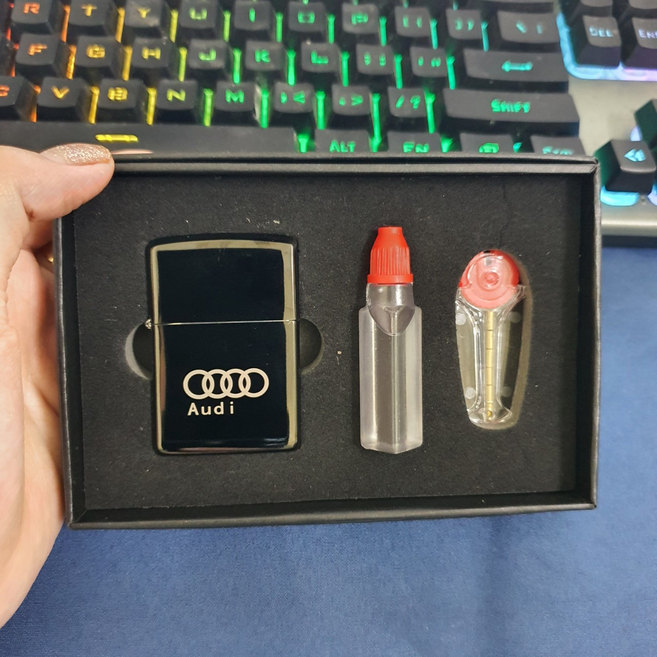 Combo 3 Món Bật Lửa Zippo Thương Hiệu Xe ( Nhiều Mẫu - Xài Xăng ) ( Không Xăng)