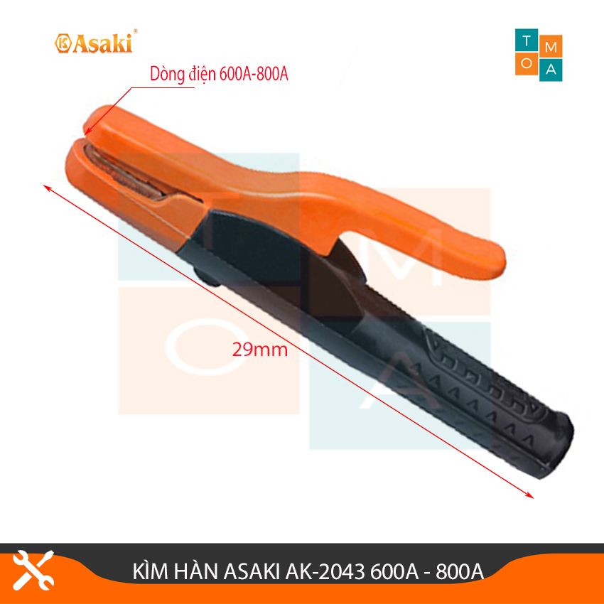 Kìm Hàn Asaki AK-2043 600A-800A, Kìm Kẹp Hàn Asaki, Kìm Kẹp Mát 600A-800A, Kim Han, Kìm Hàn Điện Cao Cấp