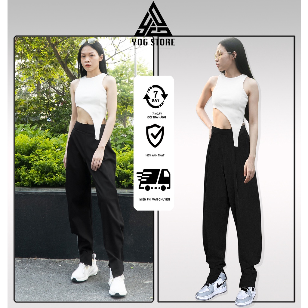 Quần ống suông - quần ống xuông nữ ống rộng cạp cao lưng cao siêu hack dáng culottes jj25/x02