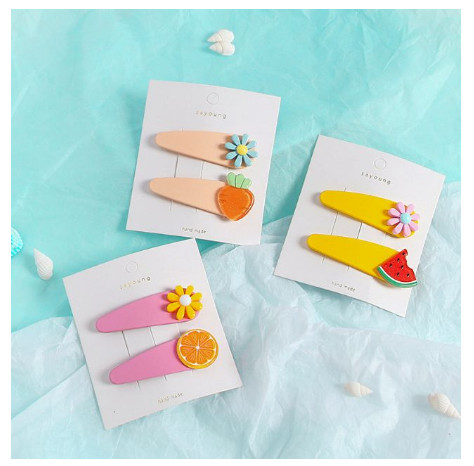 Combo 2 kẹp tóc trái cây cute
