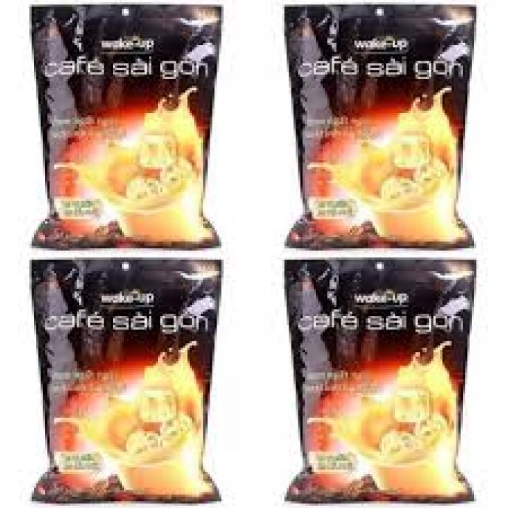 04 túi Cà phê sữa hòa tan Wake-up sài gòn(24 gói*19G/ túi)