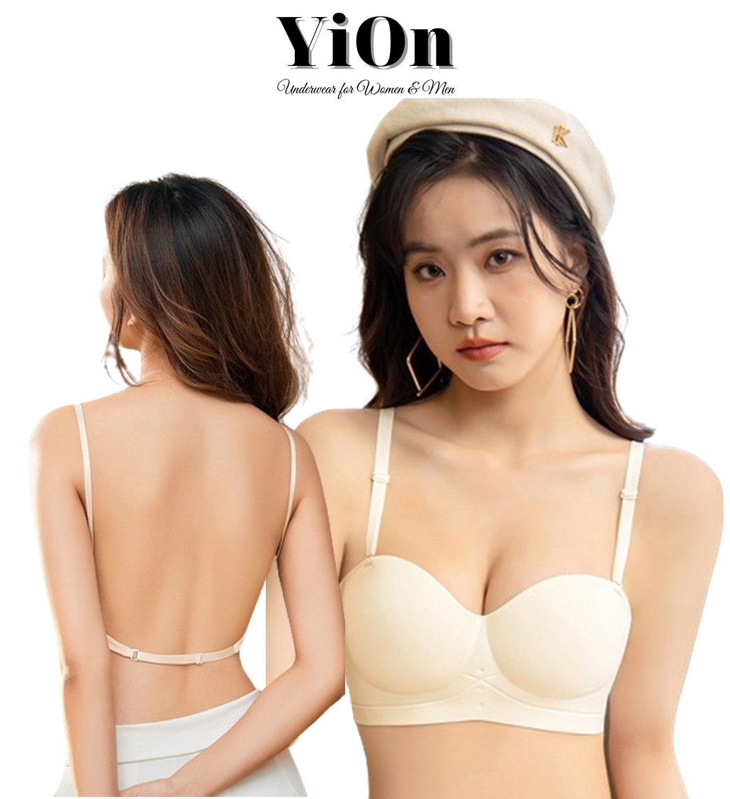 Áo ngực mặc váy đầm hở lưng mút vừa 2.5cm, Áo ngực cúp ngang nâng ngực AU11