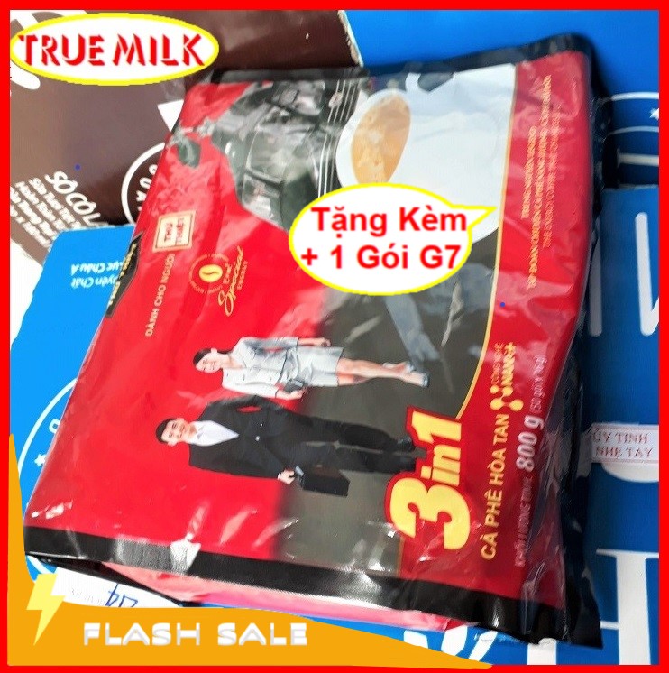 Ca Phê G7 3in1 50gói x 16g (Tặng kèm +1 gói) - cafe g7 50 gói - cafe g7 - ca phe hoa tan - ca phe pha san - ca phe sữa đá - café trung nguyên - trung nguyen coffee - ca phe trung nguyen - café sua da