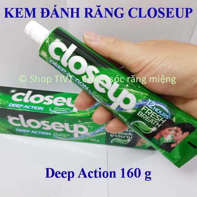 Closeup Deep Action 160g hàng Thái Lan, kem đánh trắng răng chính hãng, hơi thở thơm mát-TIVT