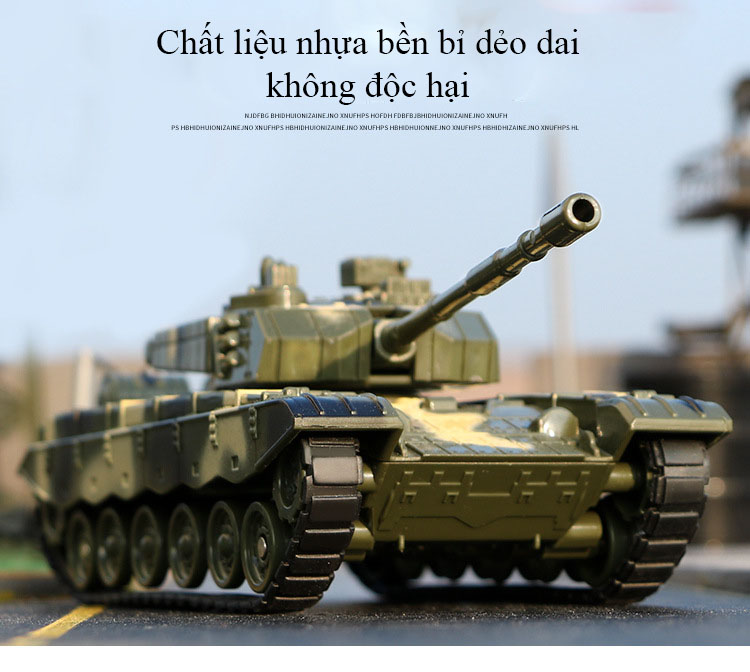 Xe đồ chơi mô hình, xe tăng cho bé chất liệu nhựa an toàn tỷ lệ 1:32 so với phiên bản thực (chi tiết sắc sảo), tặng kèm 1 xe ô tô mini xinh xắn đáng yêu