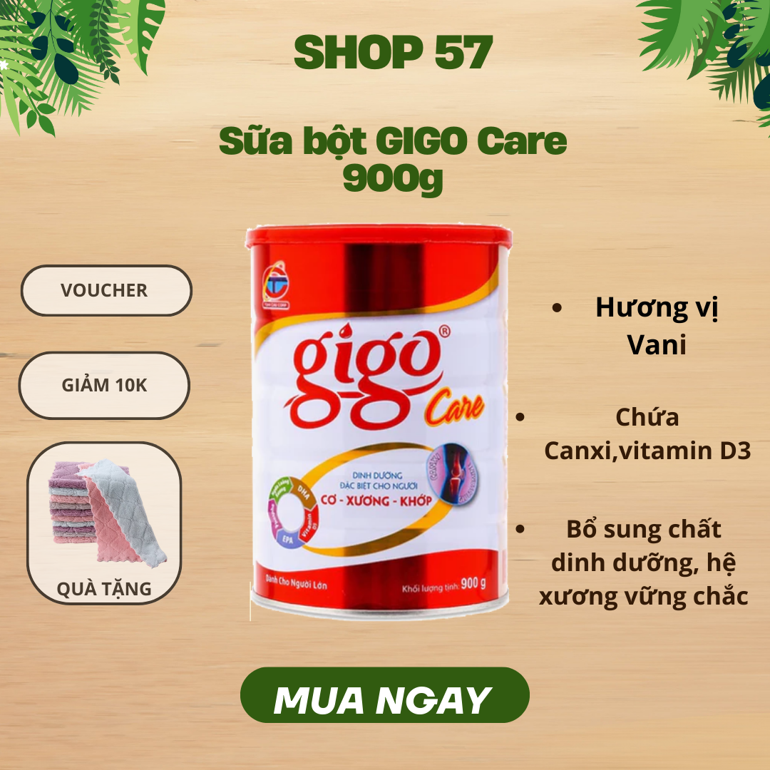 Sữa bột Gigo Care dòng sữa tốt cho bệnh nhân xương khớp