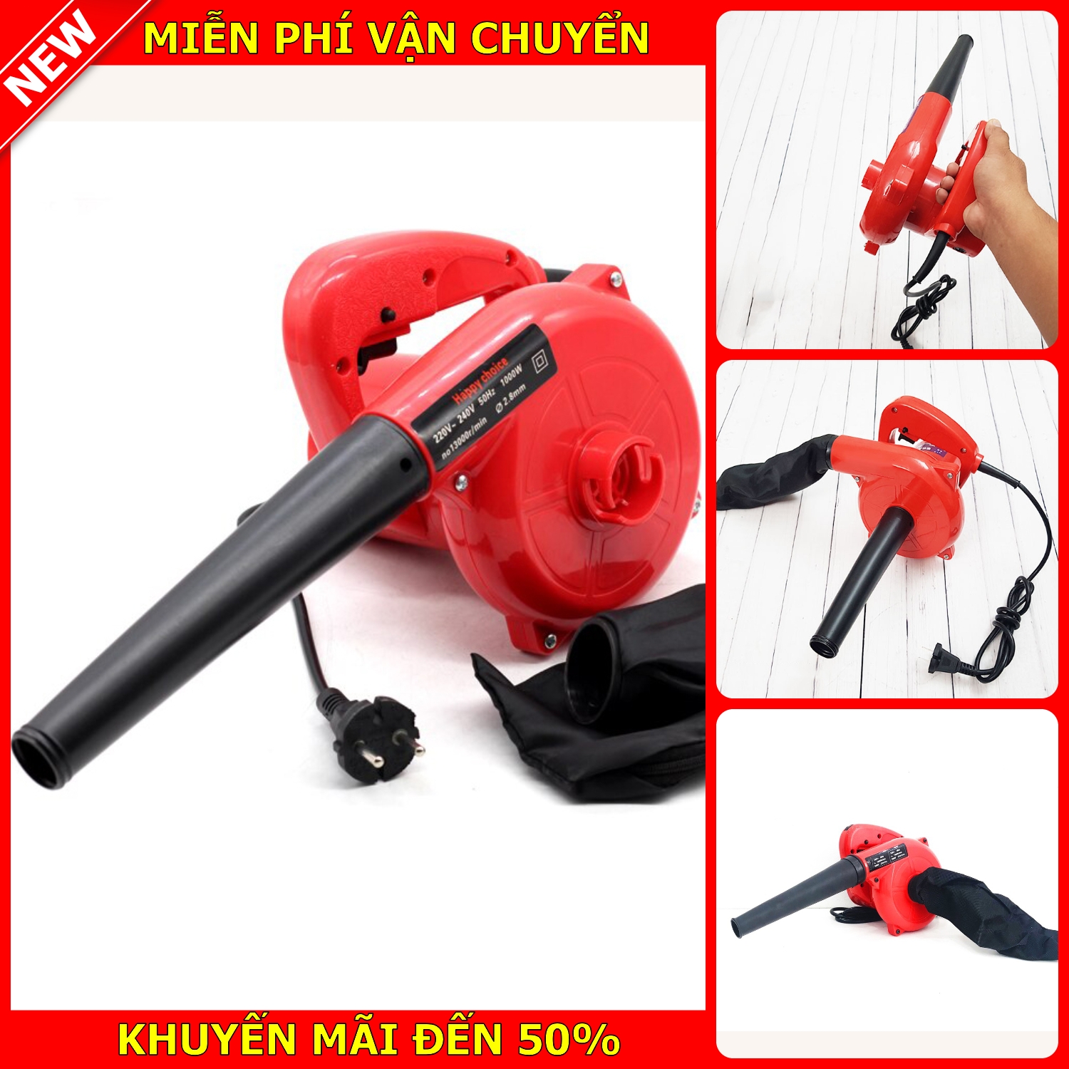 [HCM]Máy Thổi Bụi Phòng Nét Cầm Tay Máy thổi bụi mini Công Suất 600W nguồn 220v chất liêu nhựa cao cấp  chuyên dùng trong việc vệ sinh phòng net vệ sinh máy móc  màu đỏ  bảo hành 12 tháng