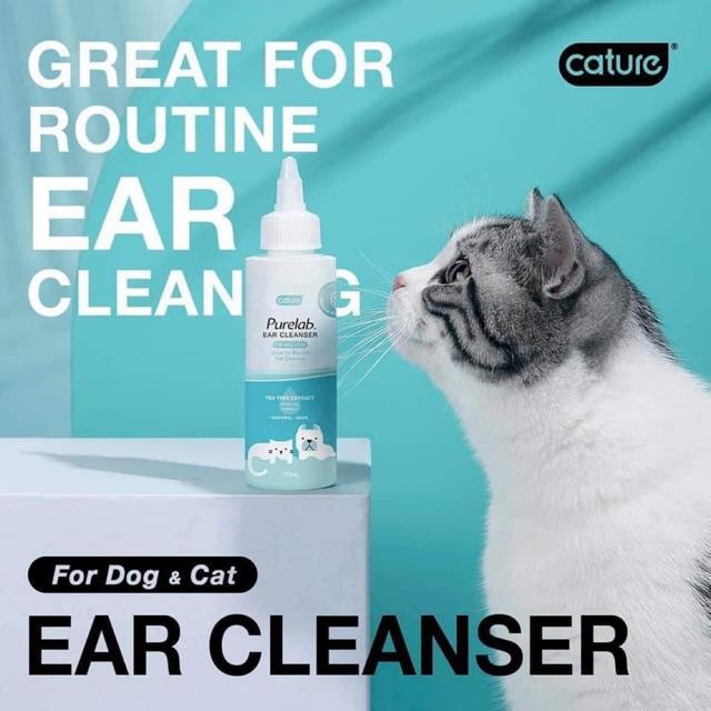 Dung dịch vệ sinh tai cho chó mèo Cature Purelab Ear Cleanser 120ml