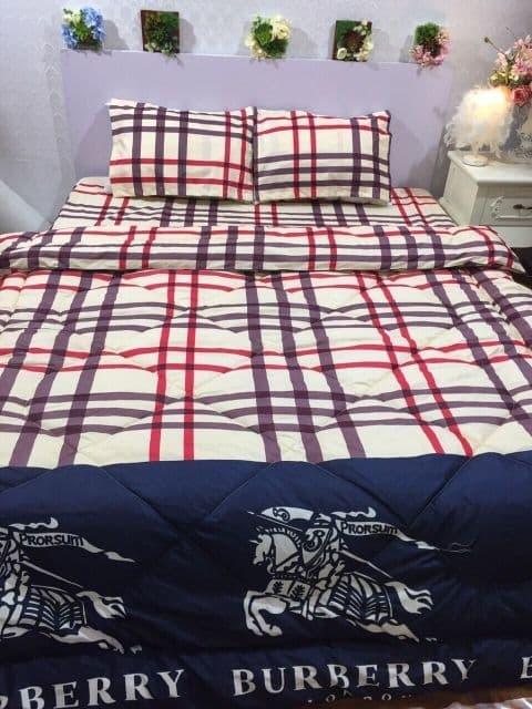 Set 5 Món Chăn Chần Bông Cotton - 1 Chăn Chần Bông,1 ga bọc,2 áo gối nằm, tặng kèm1 áo gối ôm- Mẫu Mơi Năm 2019