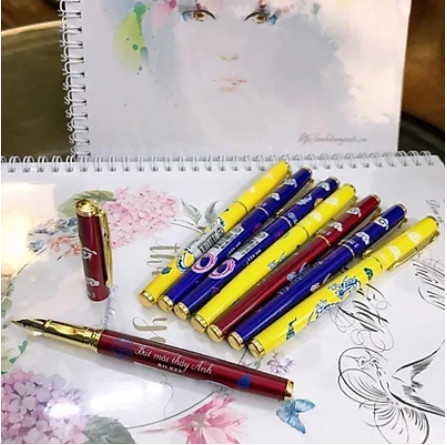 Bút mài thầy ánh sh 023 ngòi hoa vàng siêu bền không rỉ