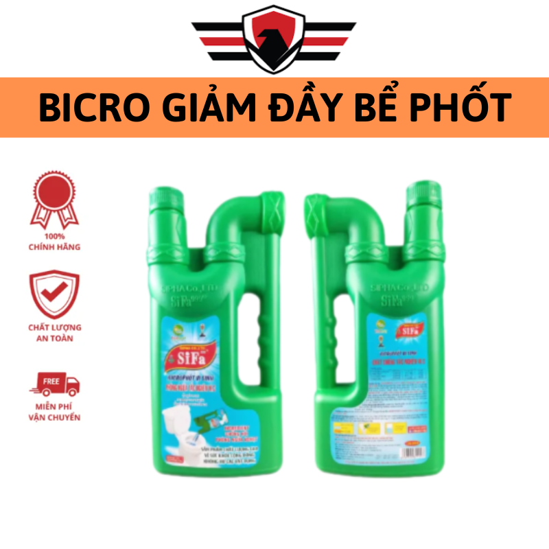 Chai Bicro Phốt Vi Sinh 1 lít, Chai Bicro Phốt Vi Sinh thông nghẽn W.C siêu mạnh siêu tốc Sifa cao cấp 1 Lít - Huy Tưởng