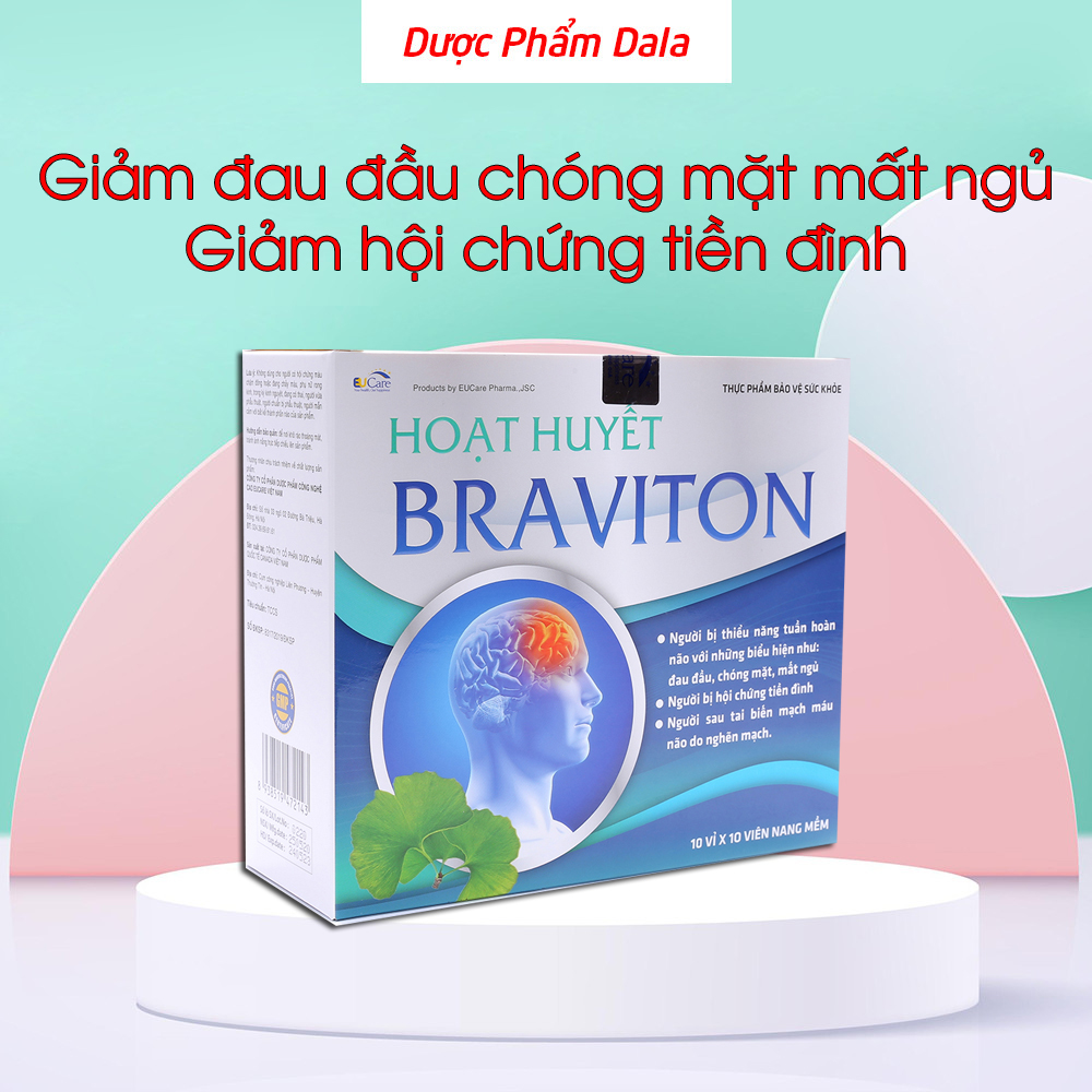 Hoạt huyết BRAVITON giúp tăng cường lưu thông máu não