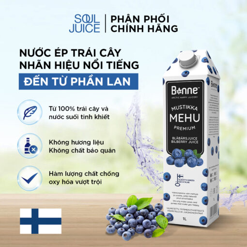 Nước ép quả Việt quất rừng 1 lít-BONNE Phần Lan
