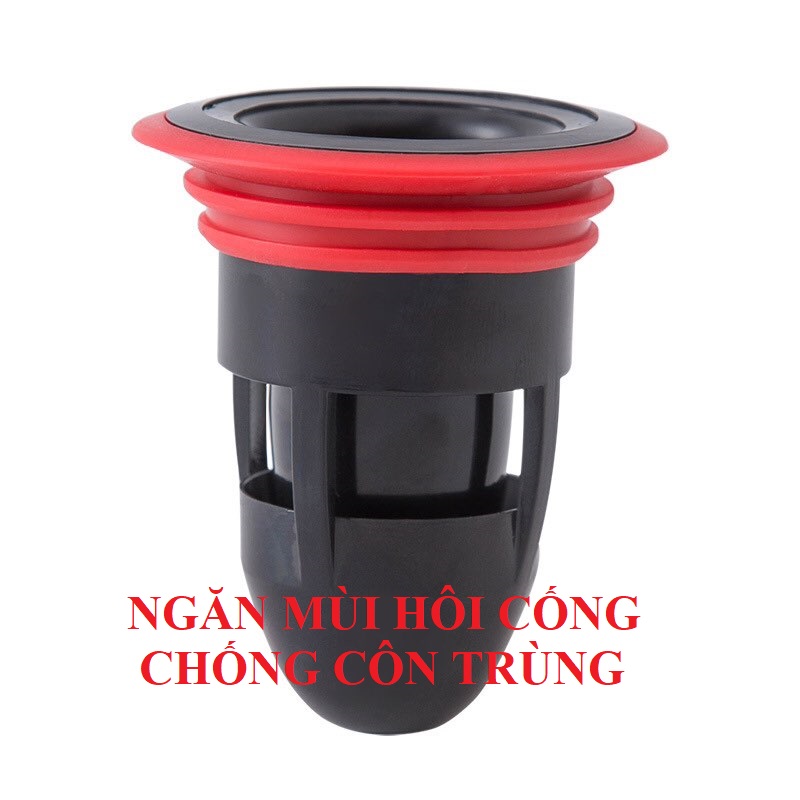 [HCM] Nắp Ngăn Mùi Hôi Cống, Chống Mùi Thoát Sàn, Chặn Mùi Hôi Cống - Chống côn trùng - MÀU ĐEN