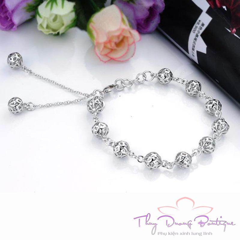 Lắc tay nữ quả bí ngô thời trang bạc s925