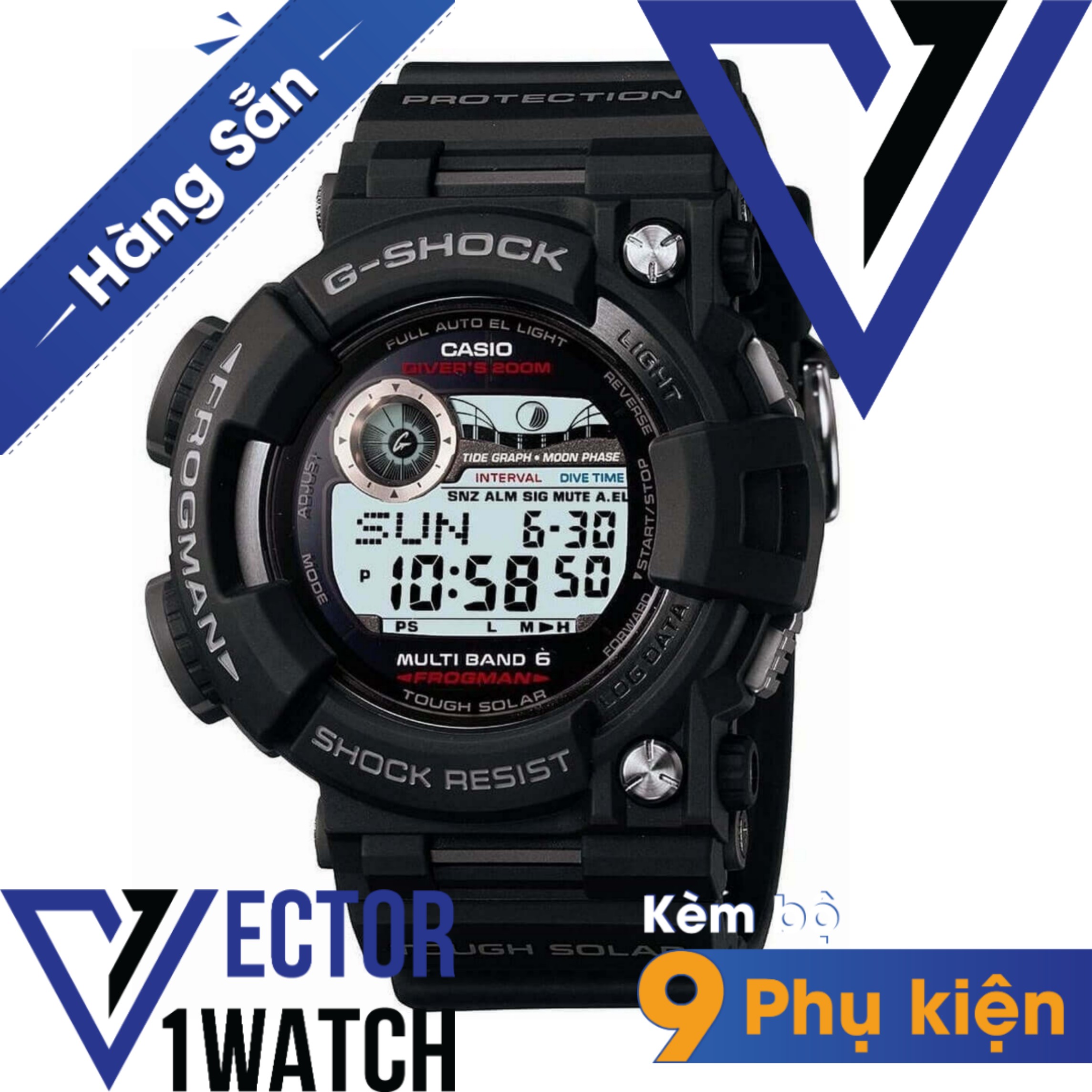 Đồng hồ thể thao nam nữ G-Shock GWF-1000-1JF Full phụ kiện