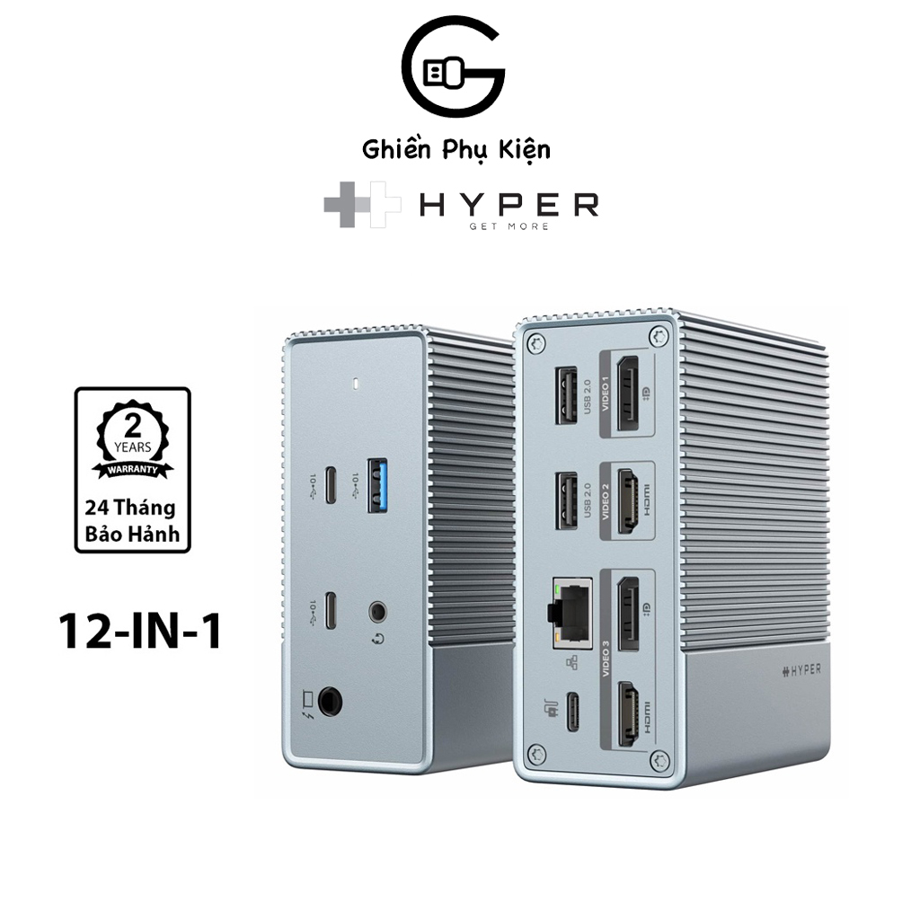 Cổng chuyển hyperdrive gen 2 usb-c hub 12in1 g212 dành cho macbook/ipad pro 2018-2020