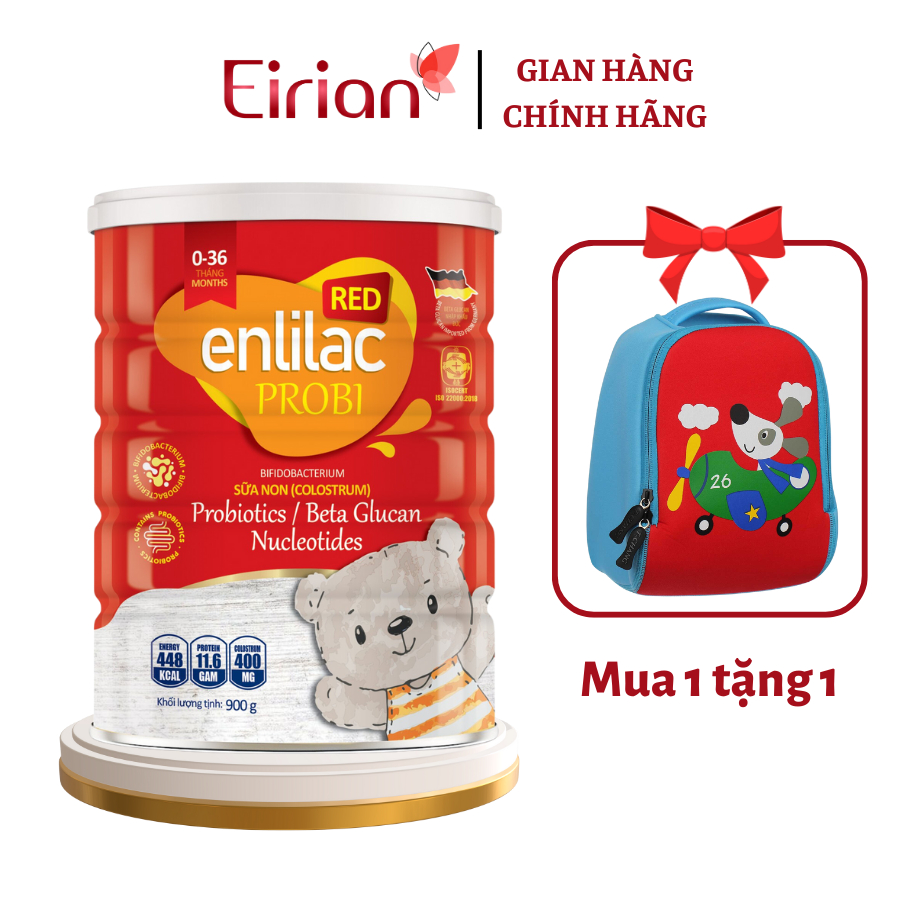 Sữa bột Enlilac Probi RED dành cho trẻ bất dung nạ lactose hộp 400g 900g