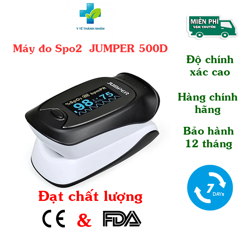 Máy đo spo2 chính hãng JUMPER 500D bảo hành 12 tháng