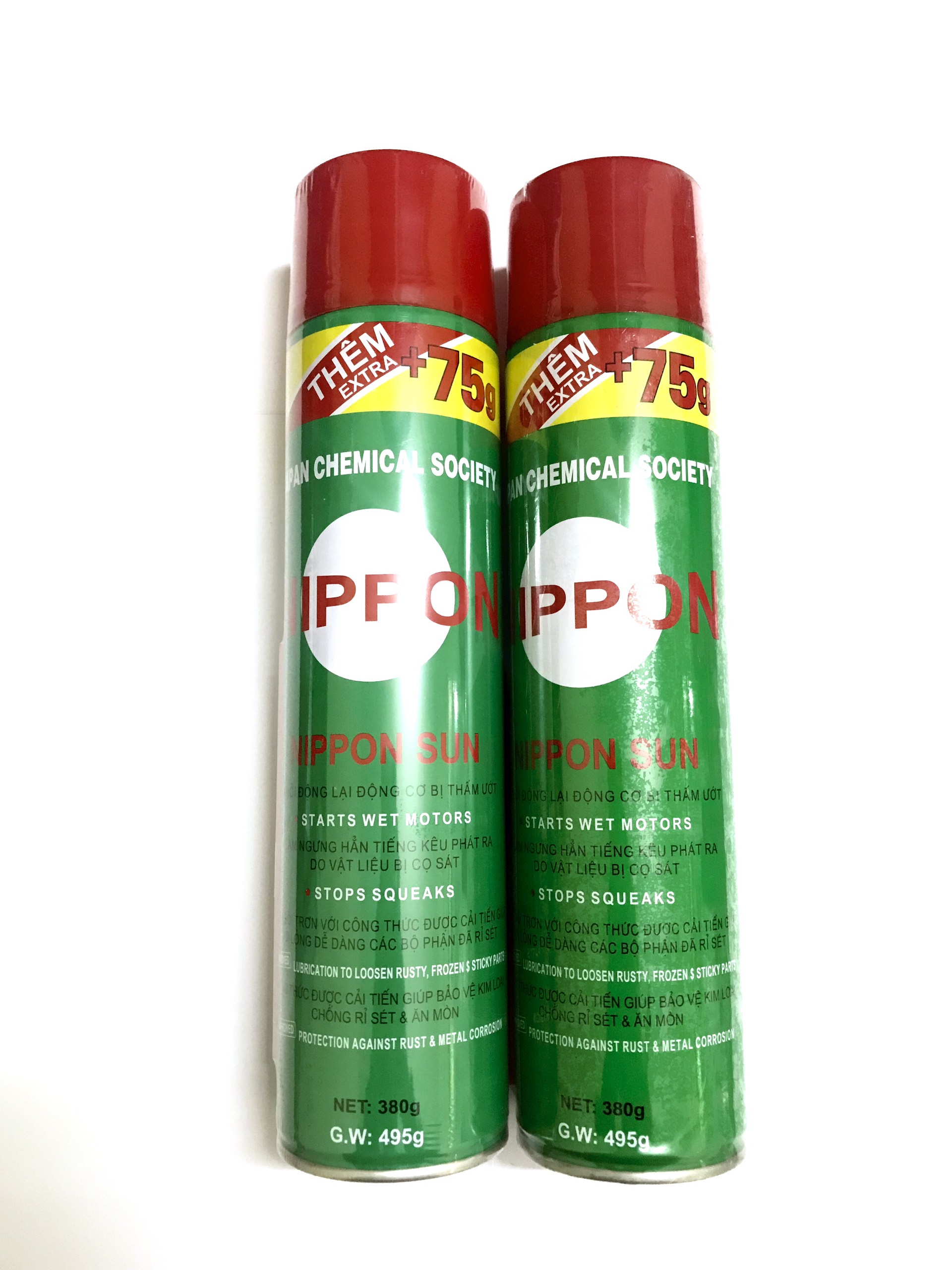 Chai xịt bôi trơn chống rỉ sét Nippon 495g loại to (JAPAN)