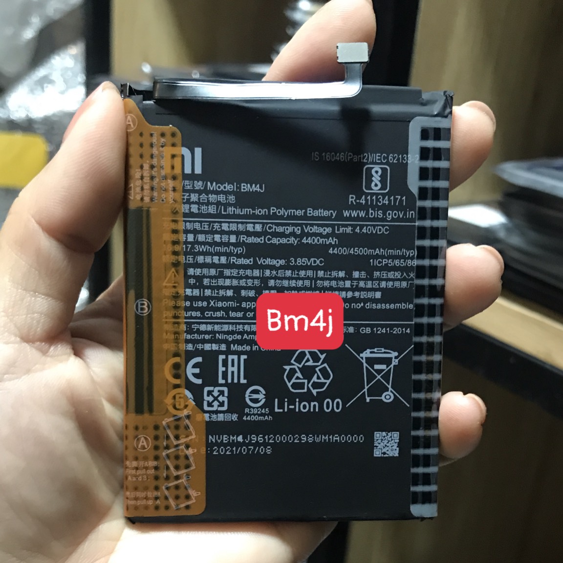 Pin xiaomi redmi note 8 pro / bm4j zin new 100% dung lượng 4500mah bảo hành đổi trả