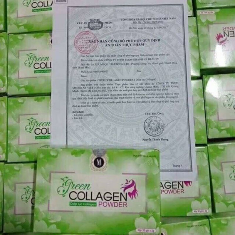 Diệp Lục Collagen Chính Hãng +Tặng Bình Pha
